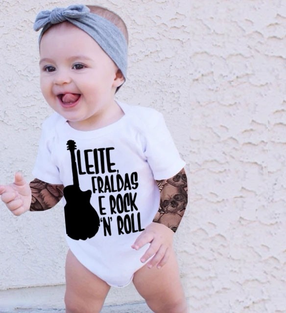 Rock Baby Rock Baby Rock com Manga tatoo
