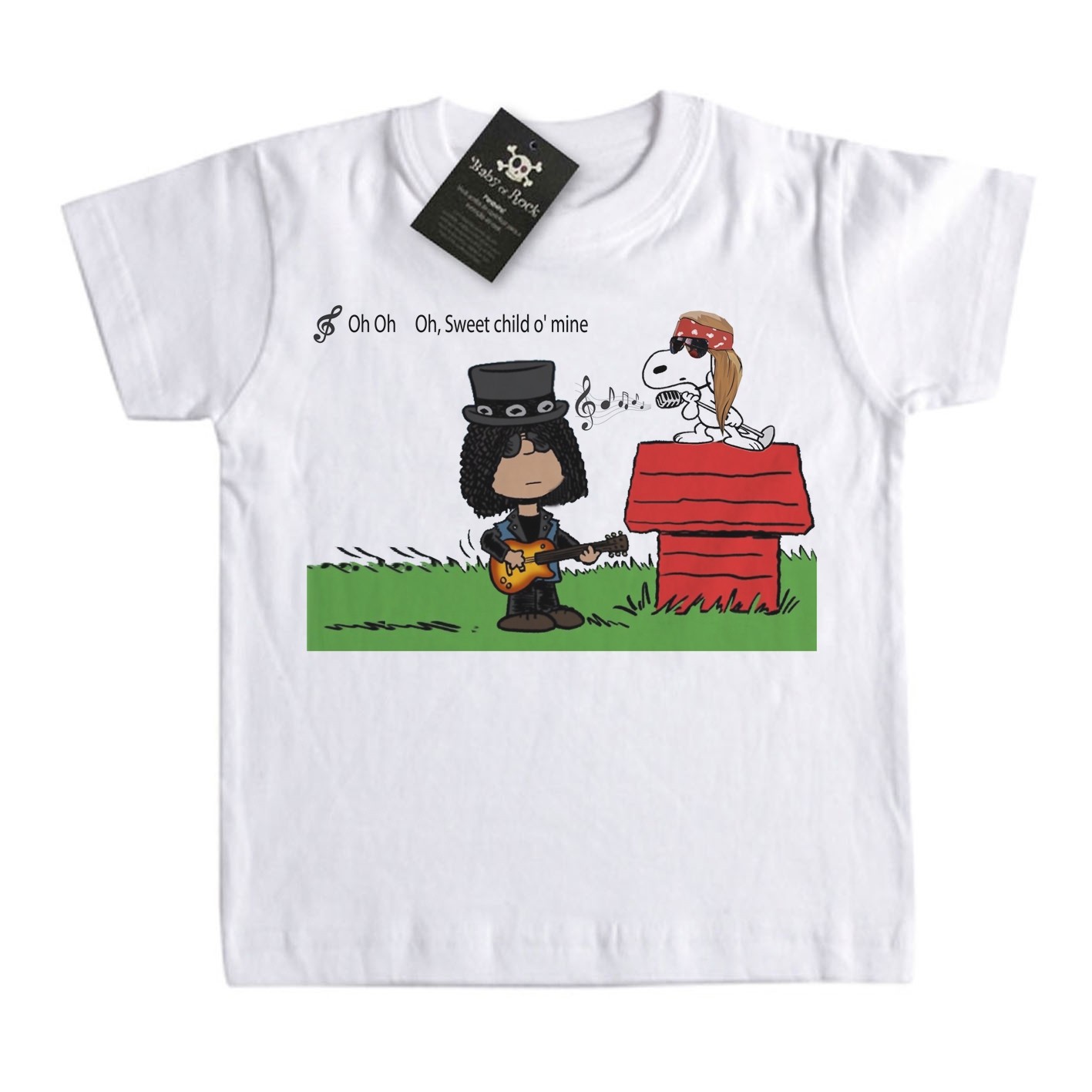 Rock Baby Camiseta Infantil Rock Guns N Roses Snoopy rock-baby-camiseta-infantil-rock-guns-n-roses-snoopy