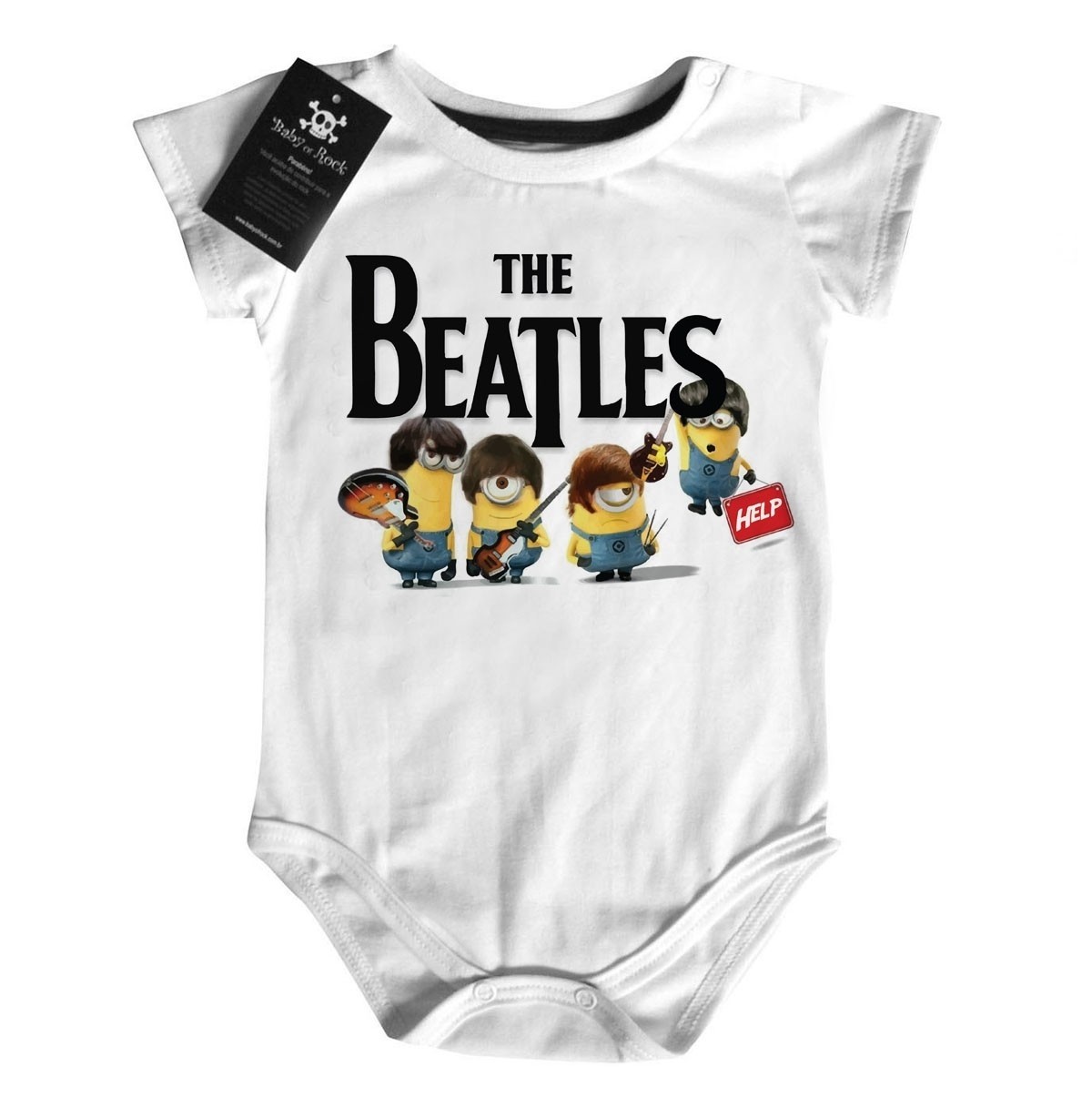 Body Bebê Rock Beatles Minions