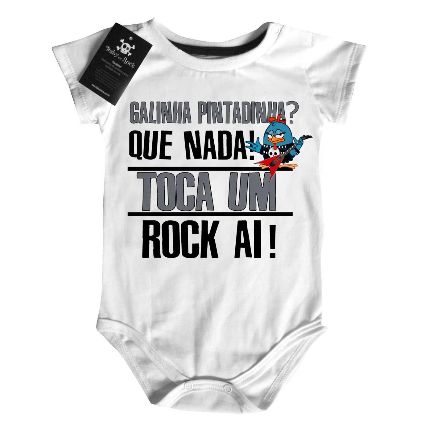 Body Bebê Rock Galinha Pintadinha