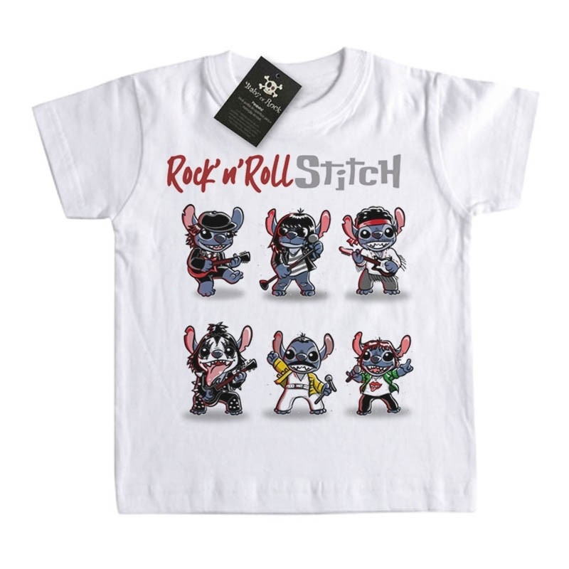 Camiseta Infantil Rock Stitch rock n' roll