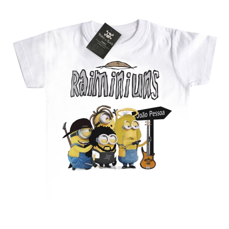 Camiseta Infantil Rock Raimundos Minions