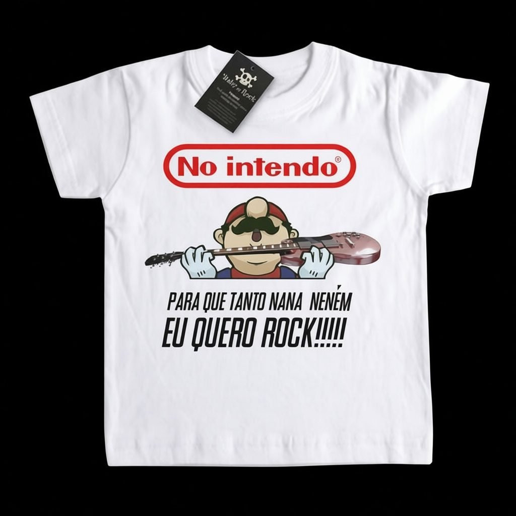 Camiseta Infantil Rock No Intendo