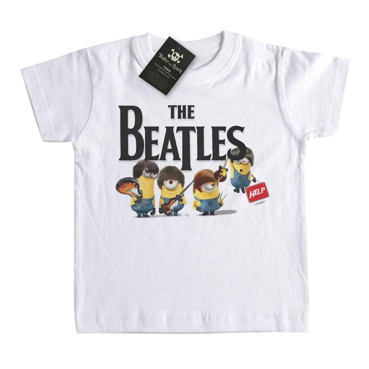 Camiseta Infantil Rock Beatles Minions