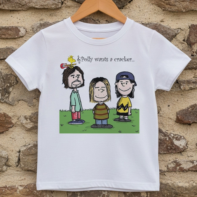 Camiseta Infantil Rock Nirvana Snoopy