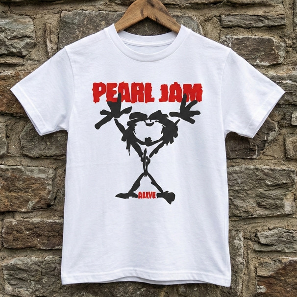 Camiseta Infantil Rock Baby Pearl Jam Alive