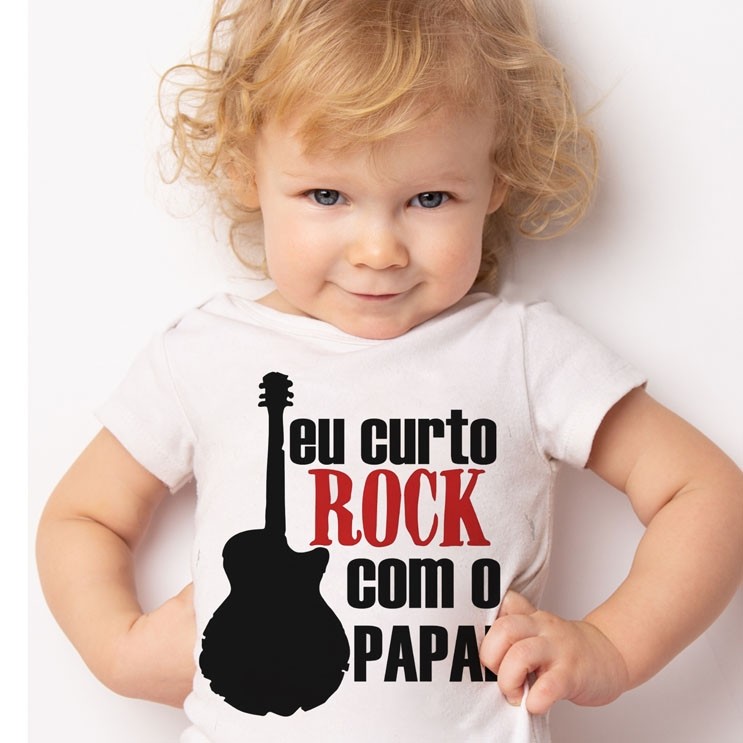 Rock Baby | Bebê Rock Curto rock com Papai