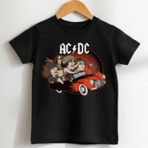 Camiseta Infantil Rock AC/DC Car preta