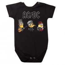 Body Bebê Rock AC/DC Minions Black