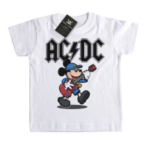 Camiseta Infantil Rock AC/DC Mickey