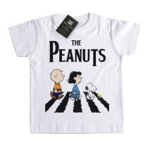Camiseta Infantil Rock Beatles Snoopy