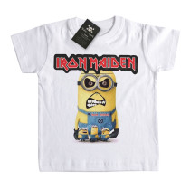 Camiseta Infantil Rock Iron Maiden Minions