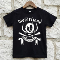 Camiseta Infantil Rock Motorhead caveira preta