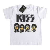 Camiseta Infantil Rock Kiss Minions