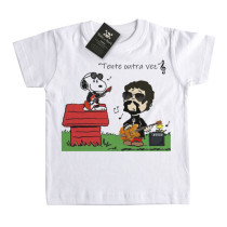 Camiseta Infantil Rock Raul Seixas Snoopy