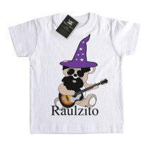 Camiseta Infantil Rock Raul Seixas Ursinho