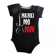 Body Bebê Cheguei Pro Rock Preto