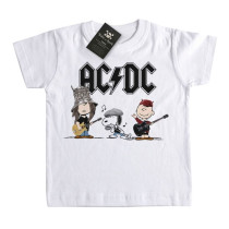 Camiseta Infantil Rock AC/DC Snoopy