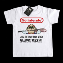 Camiseta Infantil Rock No Intendo