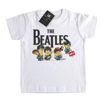 Camiseta Infantil Rock Beatles Minions