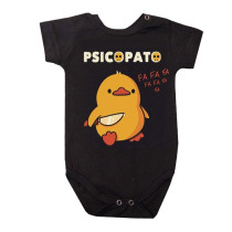 Body Bebê Divertido Psicopato preto