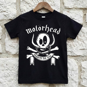 Camiseta Infantil Rock Motorhead caveira preta