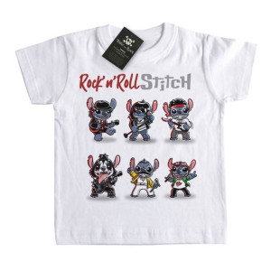 Camiseta Infantil Rock Stitch rock n' roll
