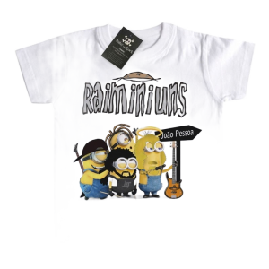 Camiseta Infantil Rock Raimundos Minions