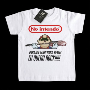 Camiseta Infantil Rock No Intendo