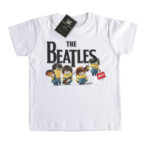 Camiseta Infantil Rock Beatles Minions