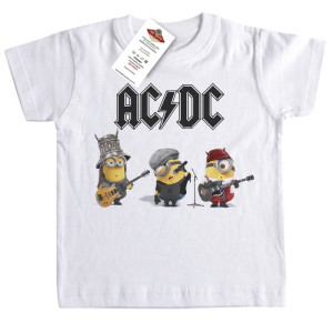 Camiseta Infantil Rock AC/DC Minions