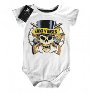 Body Bebê Rock Guns N Roses Caveira 