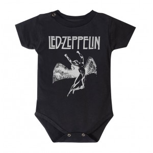 Body Bebê Led Zeppelin Preto