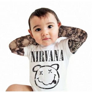 Body Bebê Rock Nirvana Tatoo Branco