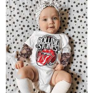 Body Bebê Rock Stones Tatoo Branco