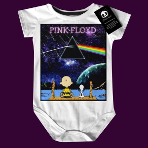 Body Bebê Rock Pink Floyd Snoopy
