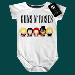 Body Bebê Rock Guns N Roses