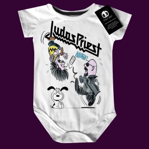 Body Bebê Rock Metal Judas Priest Snoopy