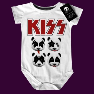 Body Bebê Rock Kiss Panda