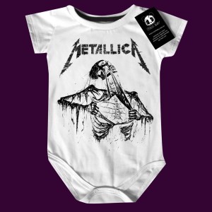 Body Bebê Rock Metal Metallica Caveira