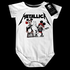 Body Bebê Rock Metal Metallica Mickey