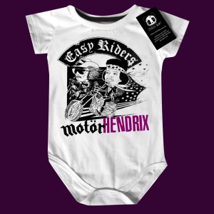 Body Bebê Rock Baby Jimi Hendrix e Motorhead