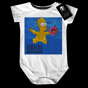 Body Bebê Rock Nirvana Simpsons