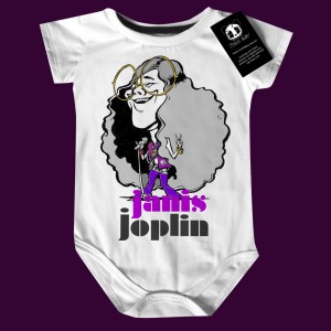Body Bebê Rock Janis Joplin
