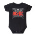 Body Bebê Rock AC/DC Preto