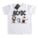 Camiseta Infantil Rock ACDC Snoopy