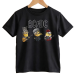 Camiseta Infantil Rock ACDC Minions - Preta