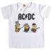 Camiseta Infantil Rock ACDC Minions