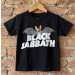 Camiseta Infantil Rock Black Sabbath  Bat Preto